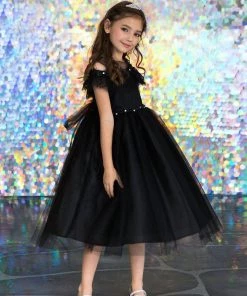 Calla Collection Girls Lace Trim Cold Shoulder Dress By Calla D798 Flower Girl Dresses