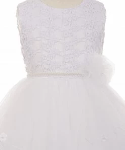 Girls Layered Organza Dress With Lace Bodice By Cinderella Couture 9036