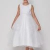 Girls Layered Organza Dress With Lace Bodice By Cinderella Couture 9036