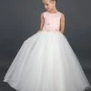 Mary's Bridal Angels Collection Girls Long 3D Floral Applique Dress By Mary's Bridal MB9022 Flower Girl Dresses