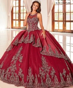 Mary's Bridal Mini Quince Collection Girls Long Applique Illusion Dress By Mary's Bridal MQ4021