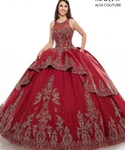 Mary's Bridal Mini Quince Collection Girls Long Applique Illusion Dress By Mary's Bridal MQ4021