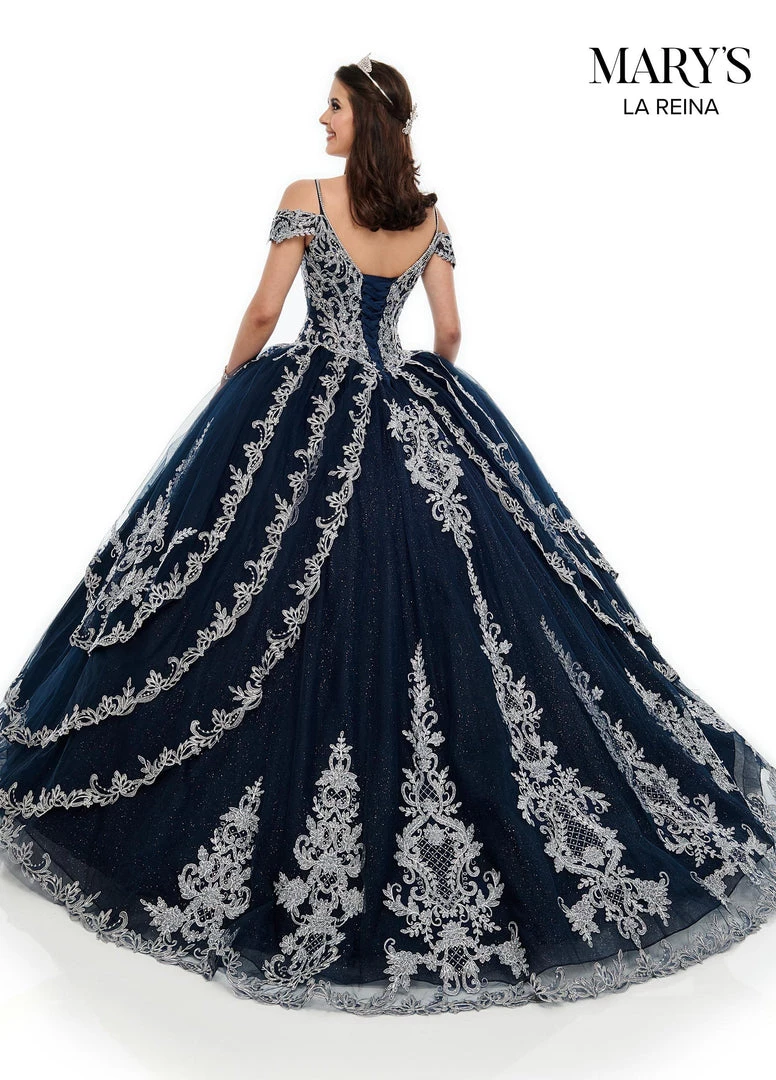 Mary's Bridal Mini Quince Collection Girls Long Applique Off Shoulder Dress By Mary's Bridal MQ4018 10 Mary's Bridal Mini Quince Collection Girls Long Applique Off Shoulder Dress By Mary's Bridal MQ4018