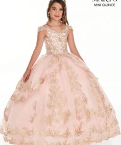 Mary's Bridal Mini Quince Collection Girls Long Applique Off Shoulder Dress By Mary's Bridal MQ4018 17 Mary's Bridal Mini Quince Collection Girls Long Applique Off Shoulder Dress By Mary's Bridal MQ4018