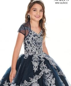 Mary's Bridal Mini Quince Collection Girls Long Applique Off Shoulder Dress By Mary's Bridal MQ4018 16 Mary's Bridal Mini Quince Collection Girls Long Applique Off Shoulder Dress By Mary's Bridal MQ4018