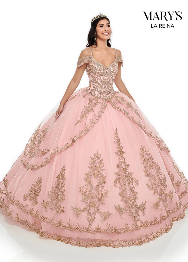 Mary's Bridal Mini Quince Collection Girls Long Applique Off Shoulder Dress By Mary's Bridal MQ4018 13 Mary's Bridal Mini Quince Collection Girls Long Applique Off Shoulder Dress By Mary's Bridal MQ4018