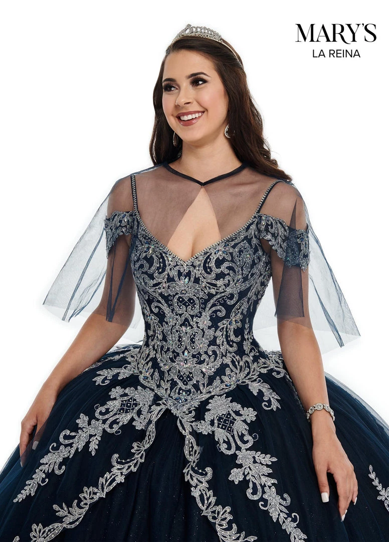 Mary's Bridal Mini Quince Collection Girls Long Applique Off Shoulder Dress By Mary's Bridal MQ4018 11 Mary's Bridal Mini Quince Collection Girls Long Applique Off Shoulder Dress By Mary's Bridal MQ4018