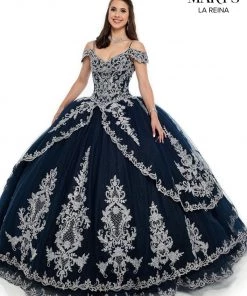 Mary's Bridal Mini Quince Collection Girls Long Applique Off Shoulder Dress By Mary's Bridal MQ4018 20 Mary's Bridal Mini Quince Collection Girls Long Applique Off Shoulder Dress By Mary's Bridal MQ4018