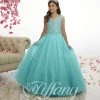 Tiffany Princess By House Of Wu Kids Girls Long Beaded A-line Dress By Tiffany Princess 13521