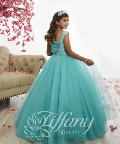 Tiffany Princess By House Of Wu Kids Girls Long Beaded A-line Dress By Tiffany Princess 13521