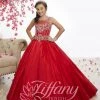 Tiffany Princess By House Of Wu Girls Long Beaded Satin Dress By Tiffany Princess 13524