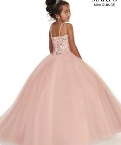 Mary's Bridal Mini Quince Collection Flower Girl Dresses Girls Long Beaded Sleeveless Dress By Mary's Bridal MQ4011