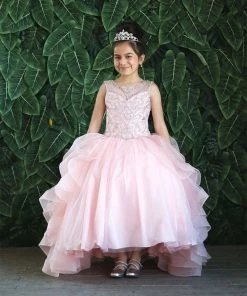 Calla Collection Girls Ruffled Long Sleeveless Dress By Calla KY218