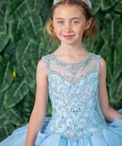 Calla Collection Girls Ruffled Long Sleeveless Dress By Calla KY218