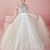 Tiffany Princess By House Of Wu Girls Long Beaded Tulle Dress By Tiffany Princess 13476 Kids