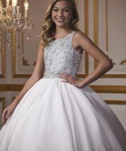 Tiffany Princess By House Of Wu Girls Long Beaded Chiffon Dress By Tiffany Princess 13572