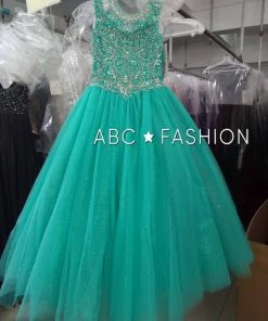 Tiffany Princess By House Of Wu Girls Long Cold Shoulder Dress By Tiffany Princess 13525