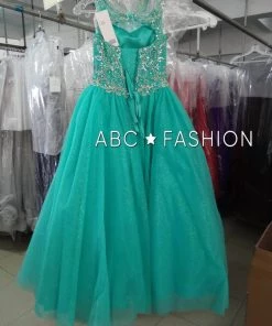 Tiffany Princess By House Of Wu Girls Long Cold Shoulder Dress By Tiffany Princess 13525