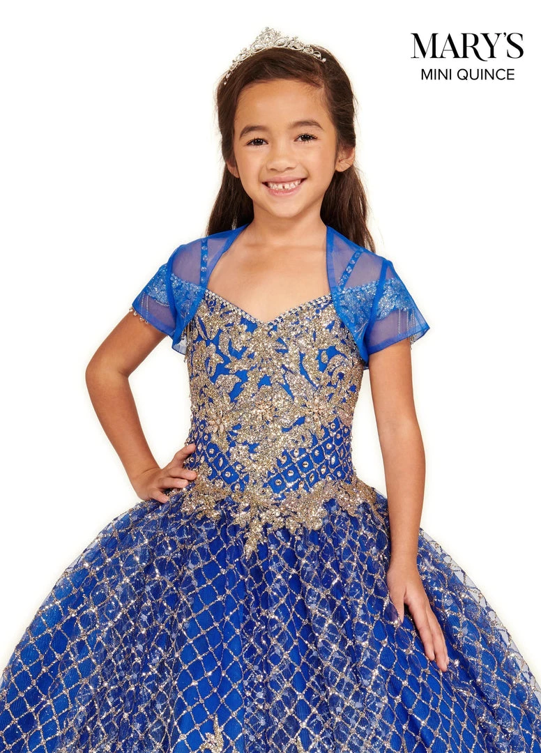 Mary's Bridal Mini Quince Collection Girls Long Cold Shoulder Glitter Dress By Mary's Bridal MQ4027 8 Mary's Bridal Mini Quince Collection Girls Long Cold Shoulder Glitter Dress By Mary's Bridal MQ4027