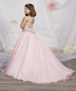 Tiffany Princess By House Of Wu Girls Long Embellished Chiffon Dress By Tiffany Princess 13534