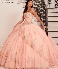 Mary's Bridal Mini Quince Collection Girls Long Floral Applique Dress By Mary's Bridal MQ4020 Flower Girl Dresses