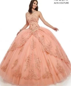 Mary's Bridal Mini Quince Collection Girls Long Floral Applique Dress By Mary's Bridal MQ4020 Flower Girl Dresses