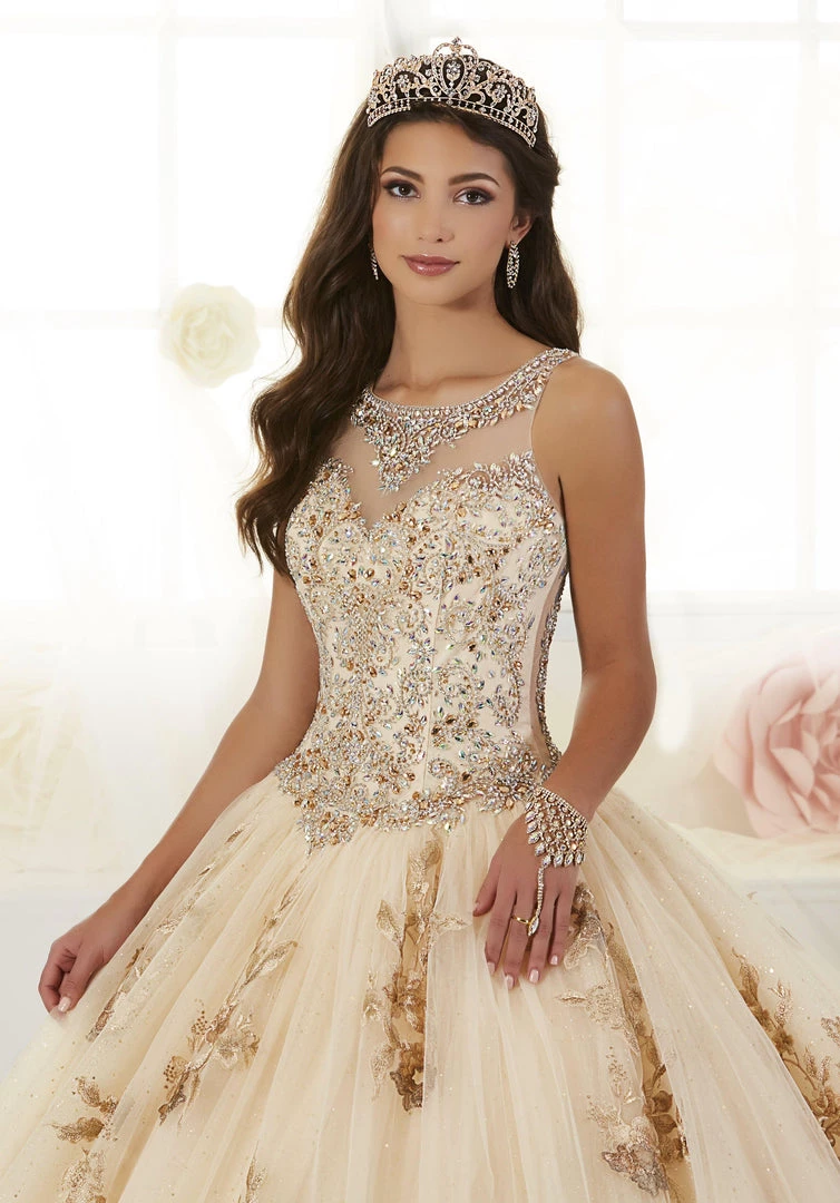 Tiffany Princess By House Of Wu Girls Long Floral Applique Dress By Mini Quince 26884MQ Kids 9 Tiffany Princess By House Of Wu Girls Long Floral Applique Dress By Mini Quince 26884MQ Kids