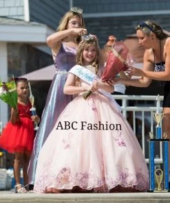 Tiffany Princess By House Of Wu Girls Long Floral Applique Dress By Tiffany Princess 13542 Kids