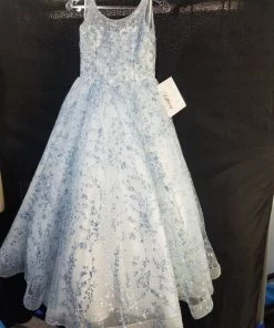 Tiffany Princess By House Of Wu Girls Long Floral Glitter Dress By Tiffany Princess 13643 Kids