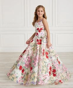 Tiffany Princess By House Of Wu Girls Long Floral Print Dress By Tiffany Princess 13631