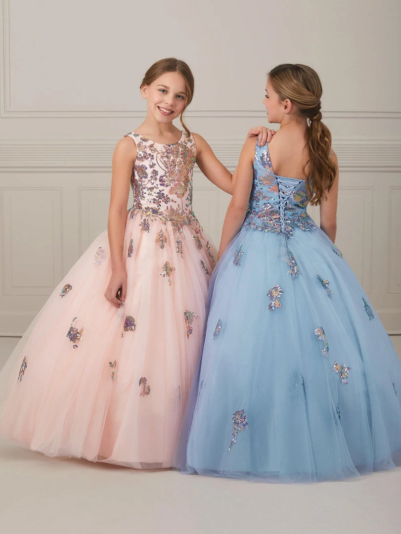 Tiffany Princess By House Of Wu Girls Long Floral Sequin Dress By Tiffany Princess 13652 Kids 4 Tiffany Princess By House Of Wu Girls Long Floral Sequin Dress By Tiffany Princess 13652 Kids
