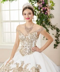 Tiffany Princess By House Of Wu Girls Long Glitter Floral Print Dress By Tiffany Princess 13614 Kids