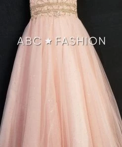 Tiffany Princess By House Of Wu Kids Girls Long Illusion Glitter Dress By Tiffany Princess 13601