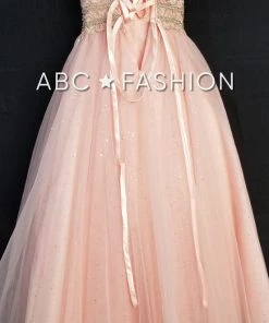 Tiffany Princess By House Of Wu Kids Girls Long Illusion Glitter Dress By Tiffany Princess 13601