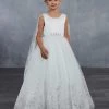 Mary's Bridal Angels Collection Girls Long Lace Dress With Watteau Train By Mary's Bridal MB9046