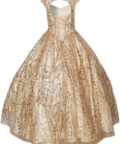 Girls Long Sleeveless Glitter Dress By Cinderella Couture 8007 24 Girls Long Sleeveless Glitter Dress By Cinderella Couture 8007