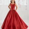 Tiffany Princess By House Of Wu Girls Long A-line Mikado Dress By Tiffany Princess 13560 Flower Girl Dresses