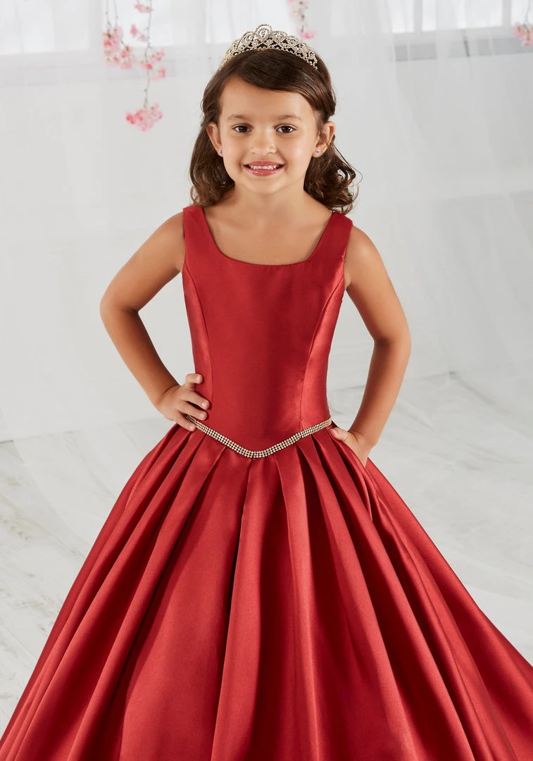 Tiffany Princess By House Of Wu Girls Long A-line Mikado Dress By Tiffany Princess 13560 Flower Girl Dresses 5 Tiffany Princess By House Of Wu Girls Long A-line Mikado Dress By Tiffany Princess 13560 Flower Girl Dresses