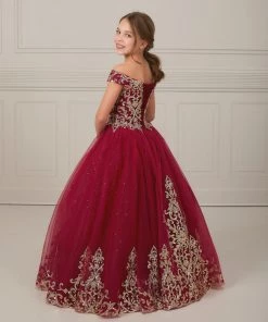 Tiffany Princess By House Of Wu Kids Girls Long Off Shoulder Tulle Dress By Tiffany Princess 13649