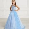 Tiffany Princess By House Of Wu Girls Long Pleated Organza Dress By Tiffany Princess 13628