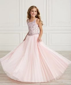 Tiffany Princess By House Of Wu Girls Long Pleated Organza Dress By Tiffany Princess 13628