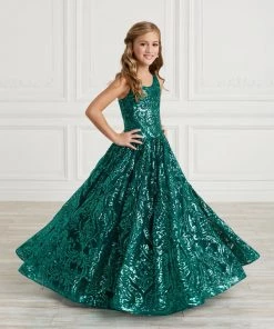 Tiffany Princess By House Of Wu Kids Girls Long Sequin Print Dress By Tiffany Princess 13630