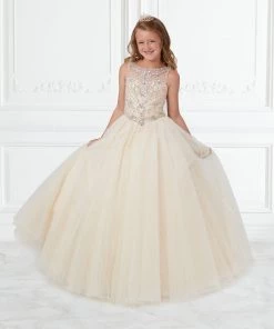 Tiffany Princess By House Of Wu Kids Girls Long Sleeveless Glitter Dress By Tiffany Princess 13597