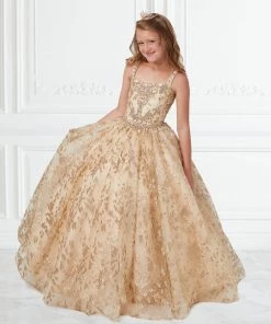 Tiffany Princess By House Of Wu Kids Girls Long Sleeveless Metallic Dress By Tiffany Princess 13592