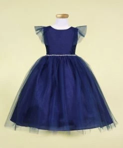 Calla Collection Girls Tulle Dress With Short Sleeves By Calla D794 Flower Girl Dresses