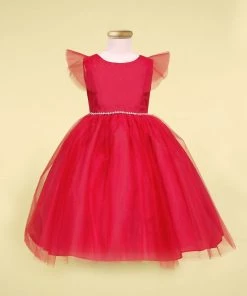 Calla Collection Girls Tulle Dress With Short Sleeves By Calla D794 Flower Girl Dresses