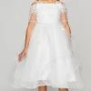Flower Girl Dresses Girls Off Shoulder Lace Dress By Cinderella Couture 5091