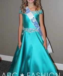 Tiffany Princess By House Of Wu Girls Off Shoulder Mikado Dress By Tiffany Princess 13513 Kids