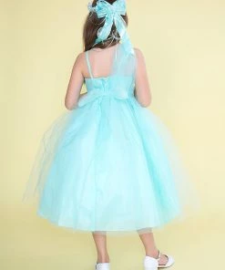 Calla Collection Flower Girl Dresses Girls One Shoulder Tulle Dress With Beaded Embellishments