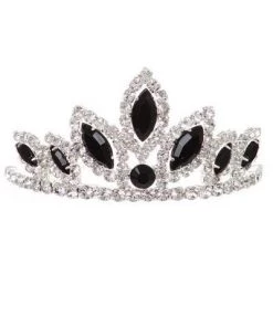 Cinderella Couture Kids Girls Pink Stone Mini Silver Tiara With Comb